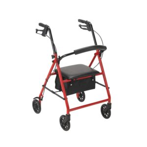 Steel 4 Wheel Rollator with 6" Wheels